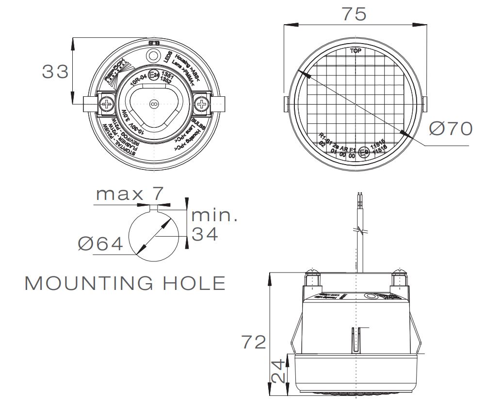 ASPÖCK Roundpoint II Rückfahrleuchte LED