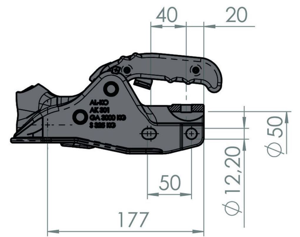 AL-KO AK 301, -3000 kg, Ø 45/50 mm