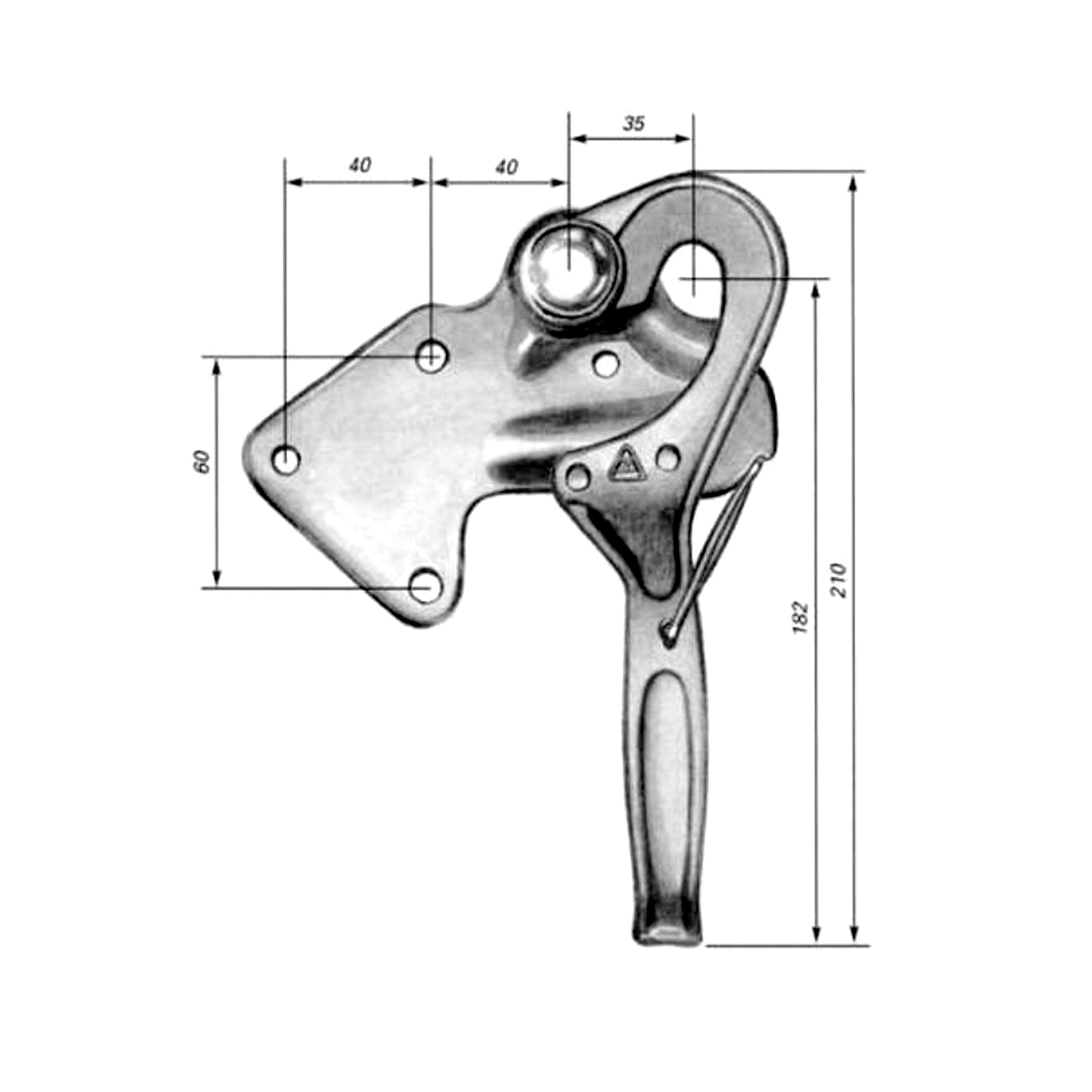 FBS Pendelverschluss, rechts, 210 mm