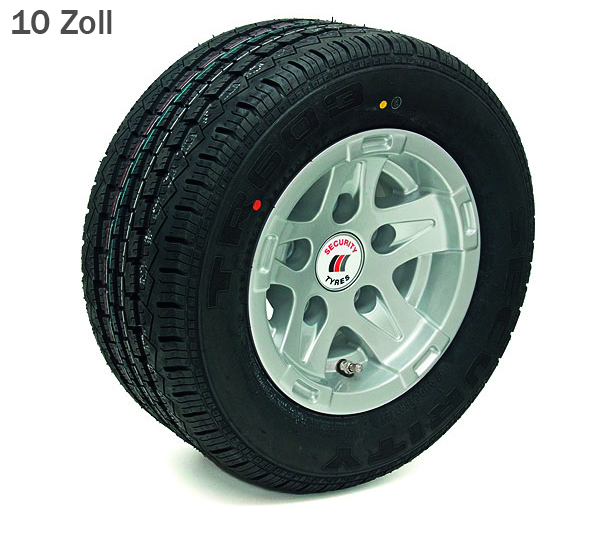 Wiel met aluminium velg 10 inch, 195/55 R 10 C