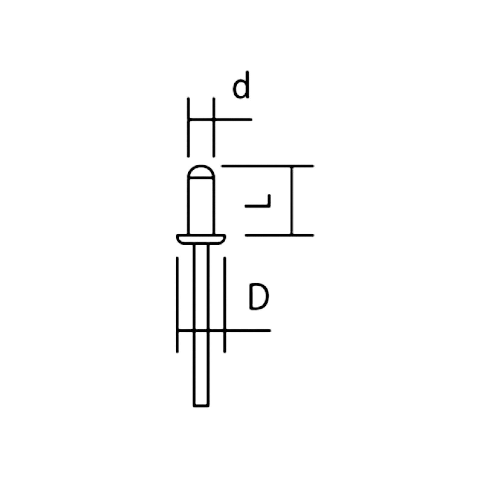 Popnagel Ø 4,8 x 10 mm