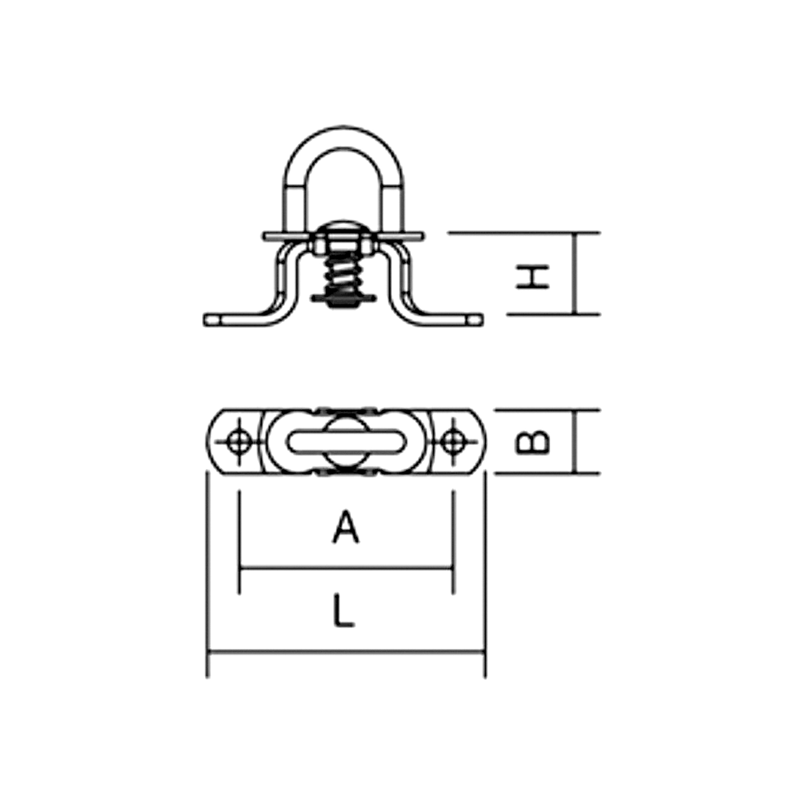 Rotary lock, galvanised, suita