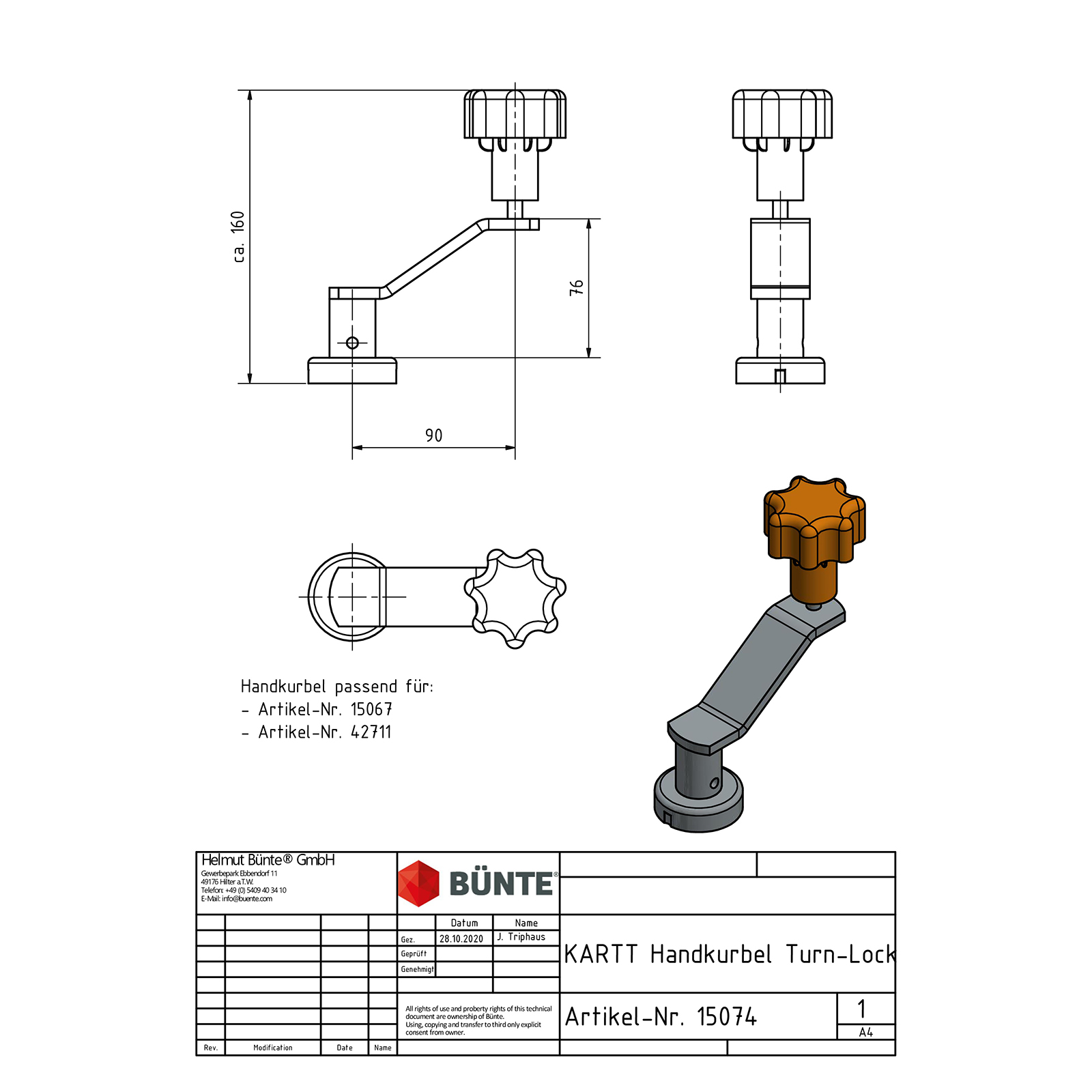 KARTT Crank, with Turn-Lock