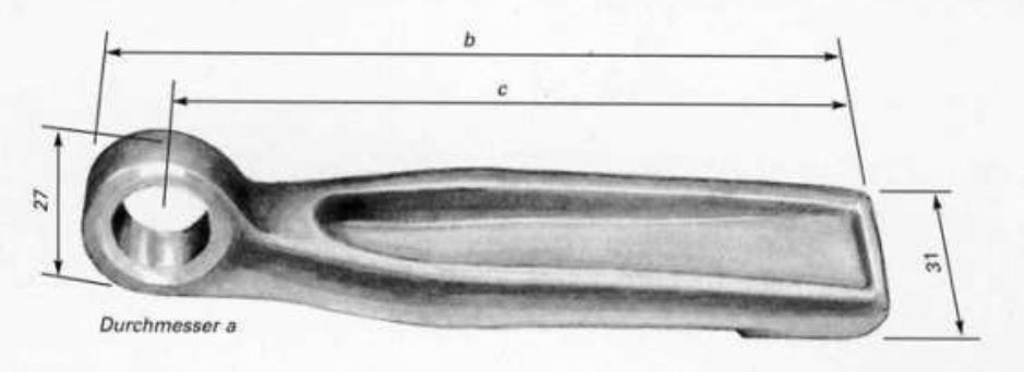 FBS Anschweißöse, Größe 1, 31 x 95 x 27 mm