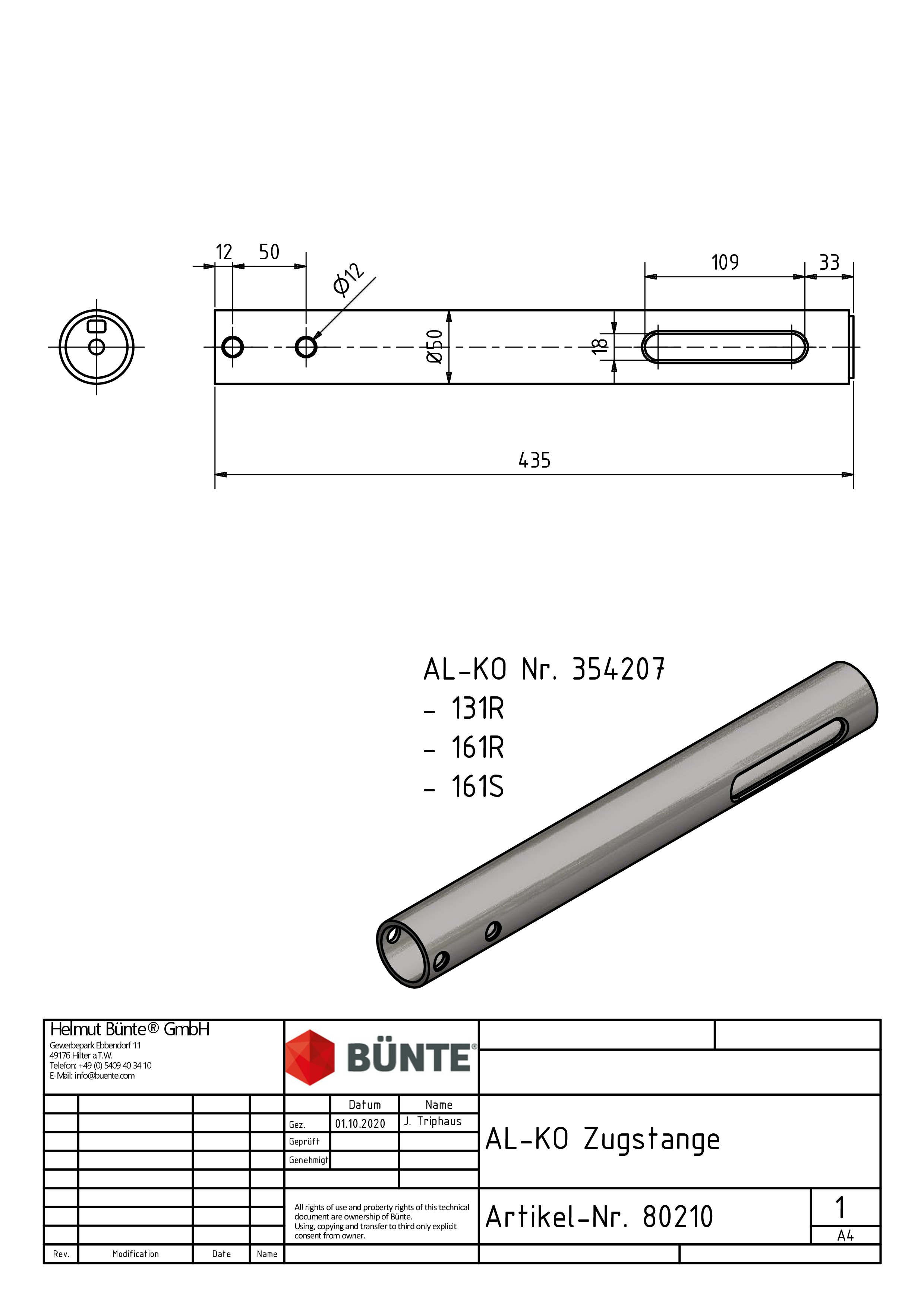 Draw Bars
Suitable for overrun