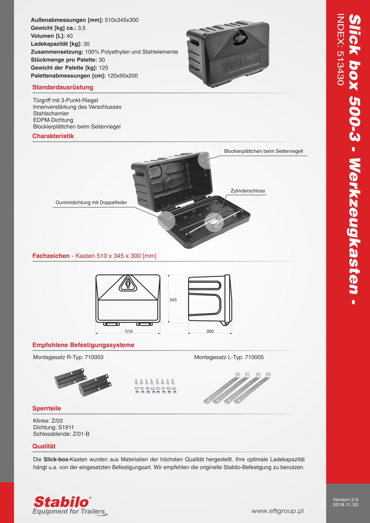 BÜNTE Slick-Box 500-3, kunststof