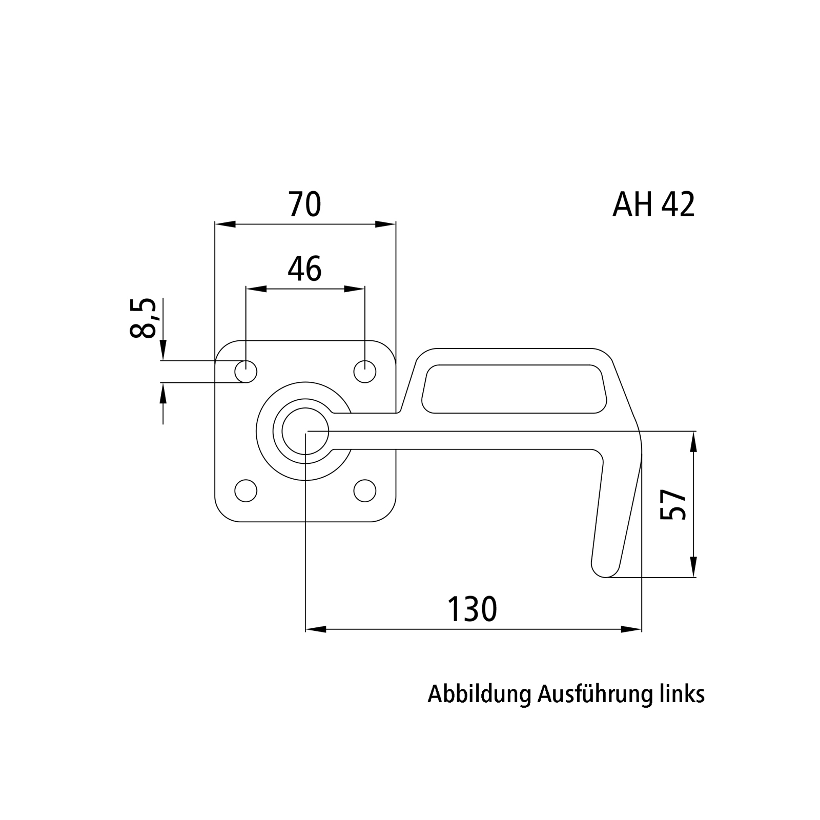 size 1: 130mm handle length, r