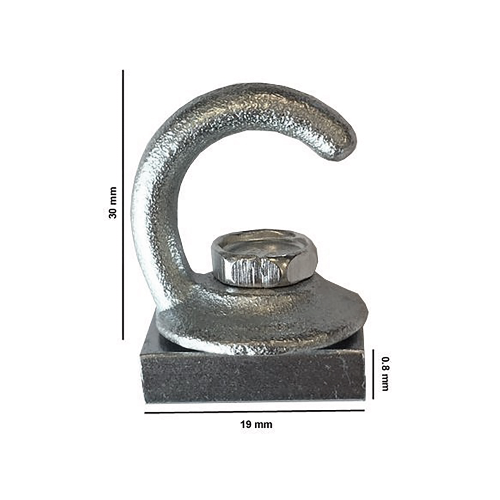 Seilhaken m. Aluminiumprofil, 30 mm
