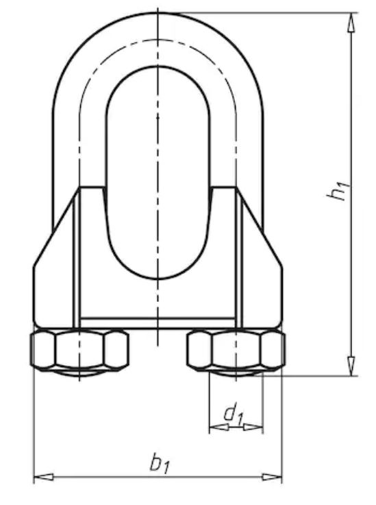 Draadstangklem, M5, voor Ø 5 mm draadstang