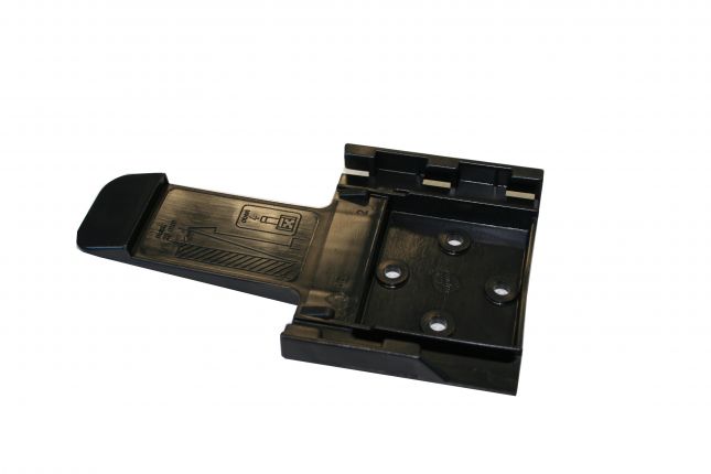 wheel chock holder, black, plastic