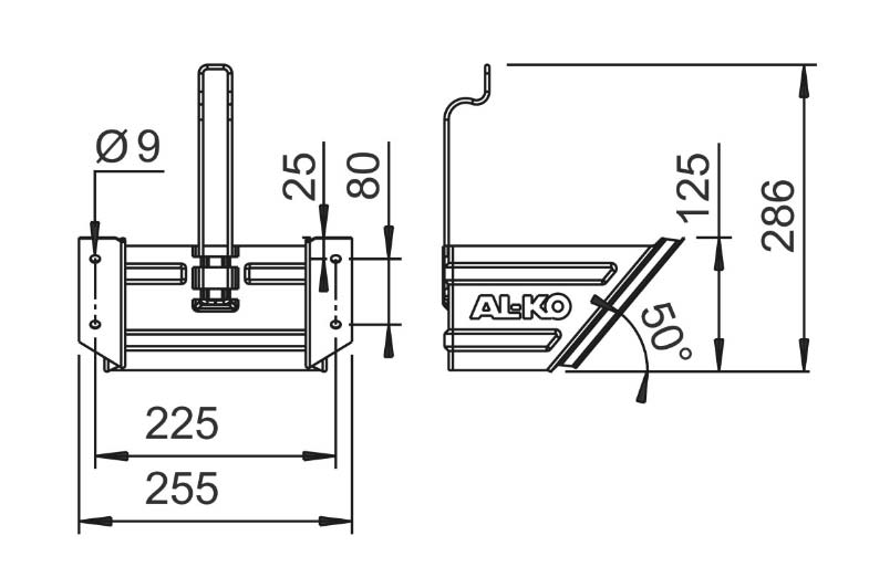 AL-KO UK 53 Wielkeghouder, voor 40167