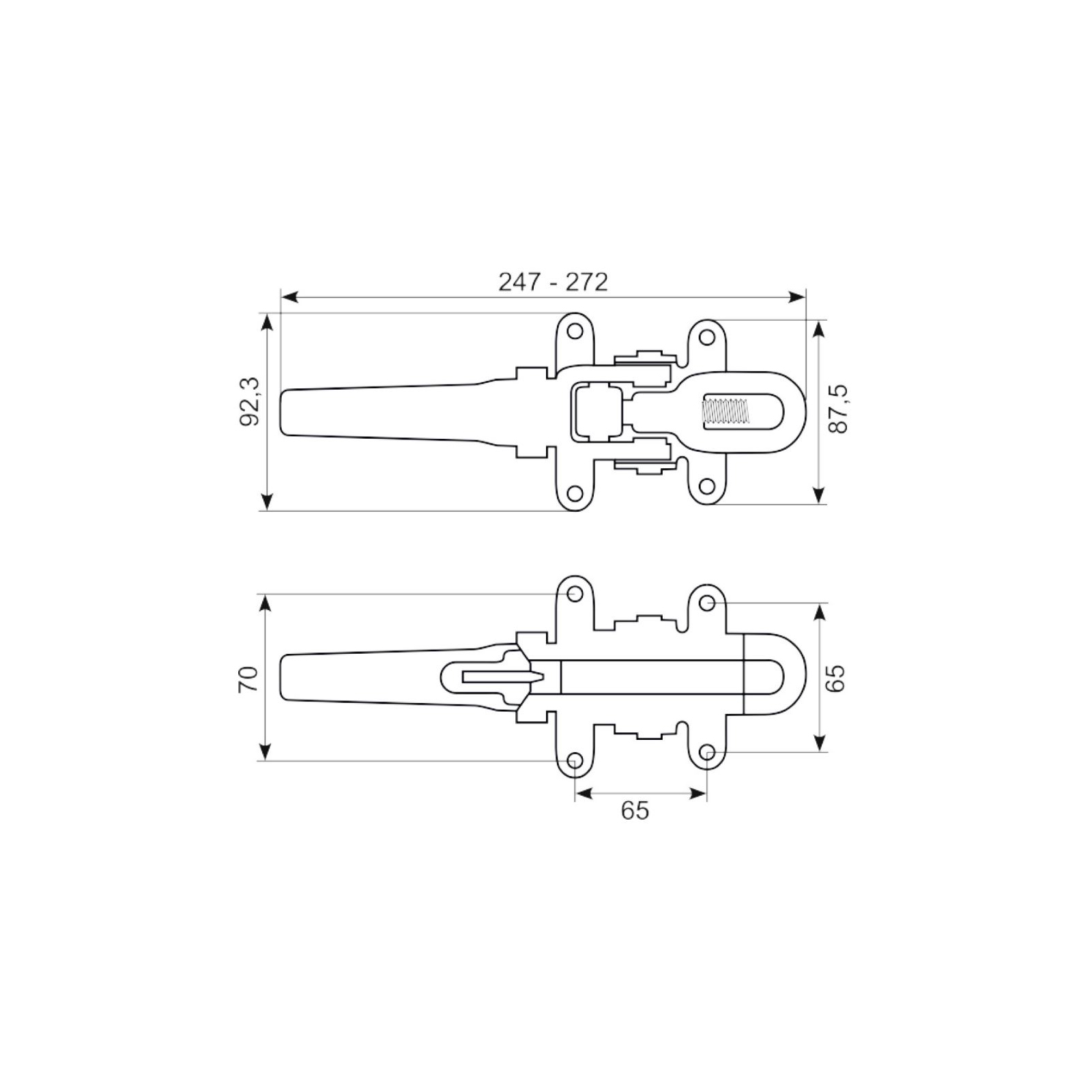 Eccentric-lock, galvanised, fo