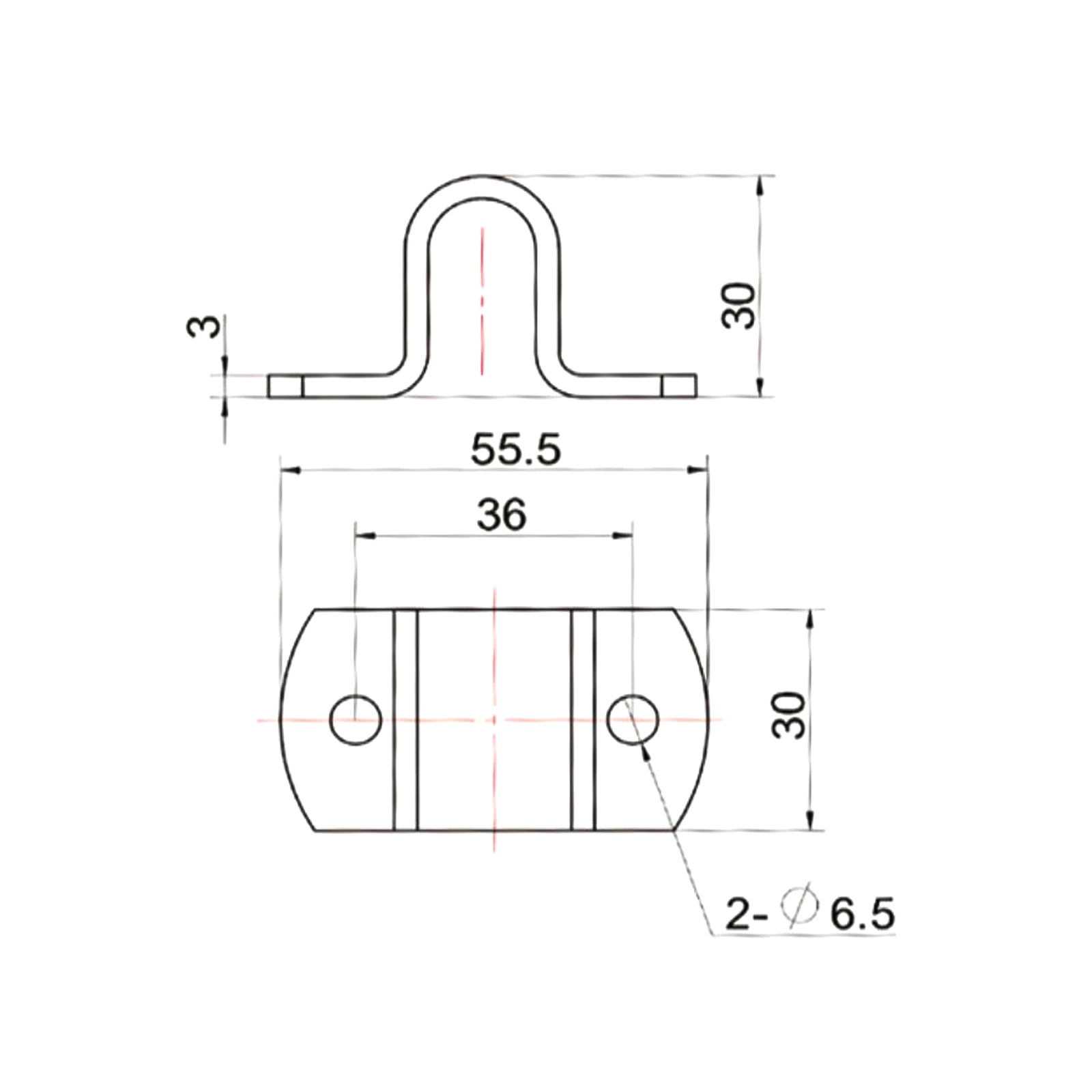 Bracket for spring-bar, galvan