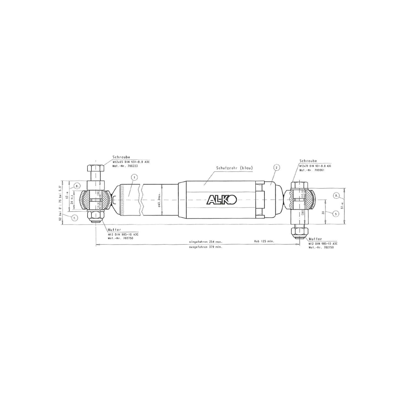 blue, 1300kg/ Axle