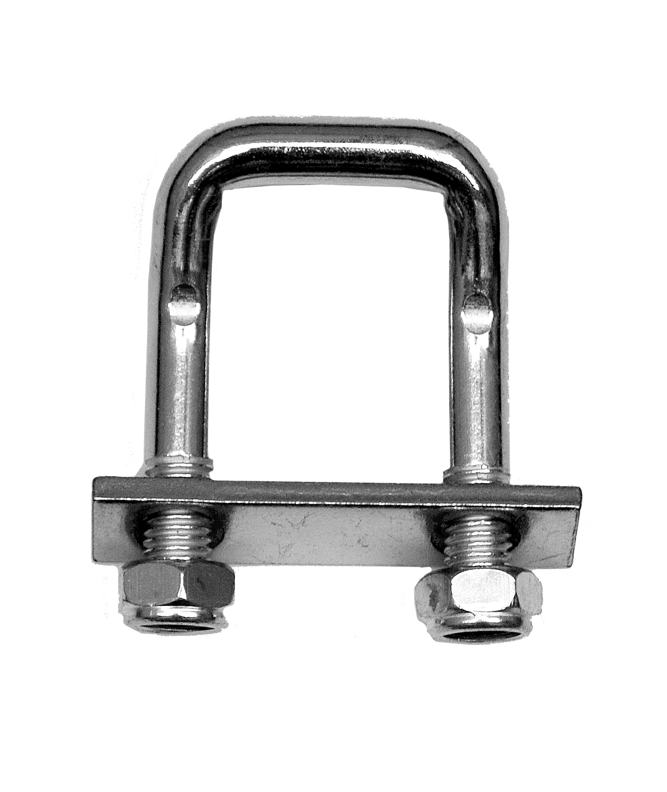 U-bolt, 150€ angled, with plat