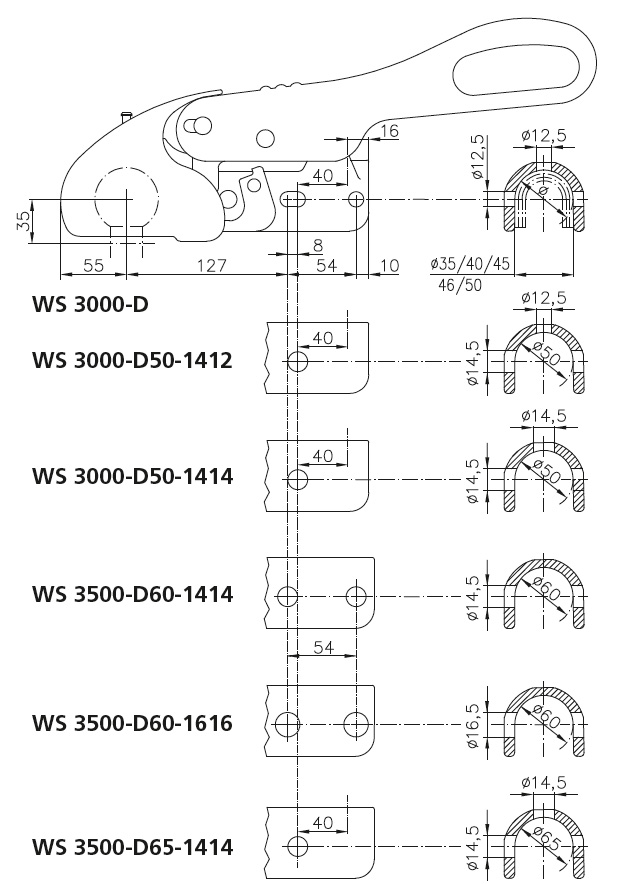 WINTERHOFF WS 3500-D65-60-K14+Z, -3500 kg