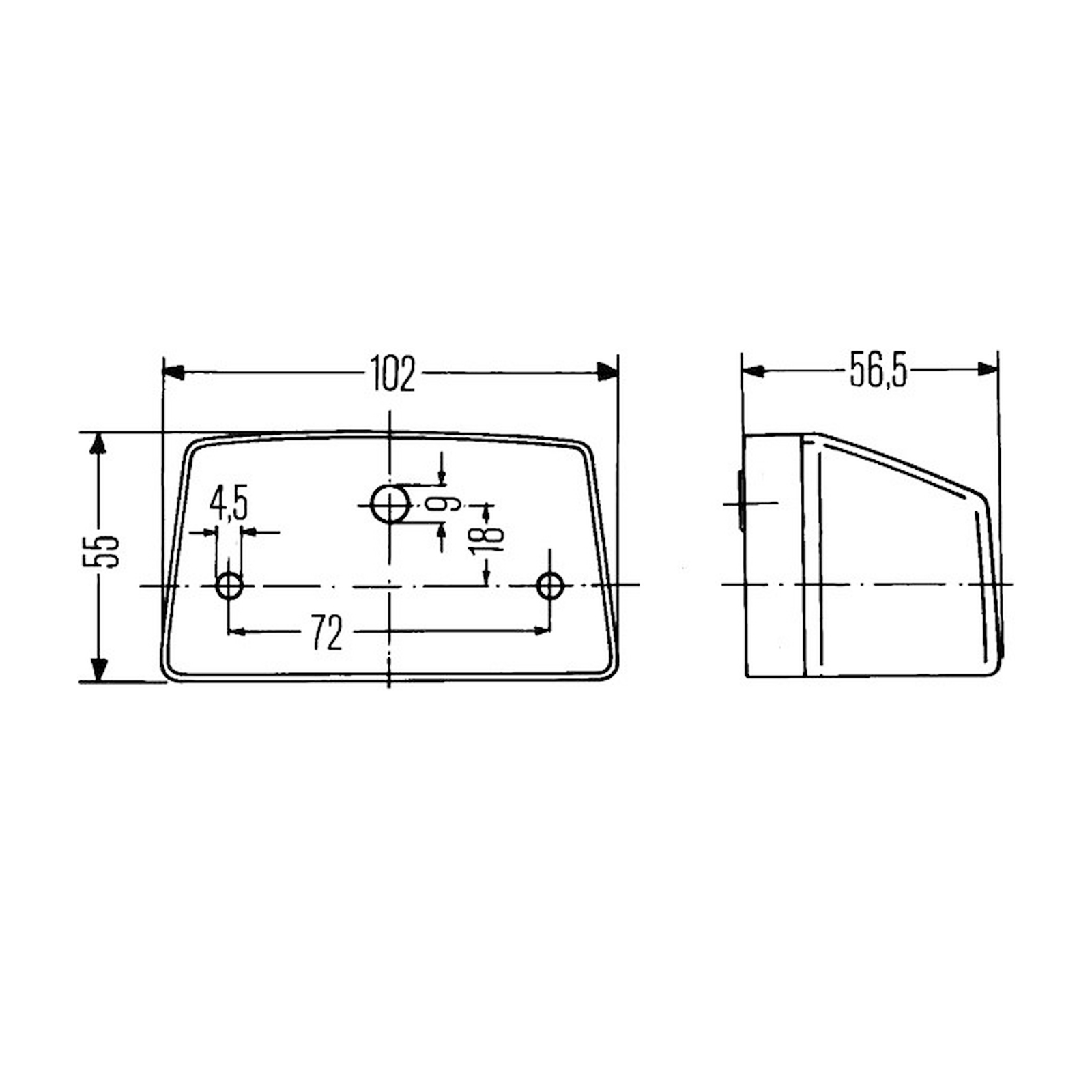 HELLA number plate light, 2 KA