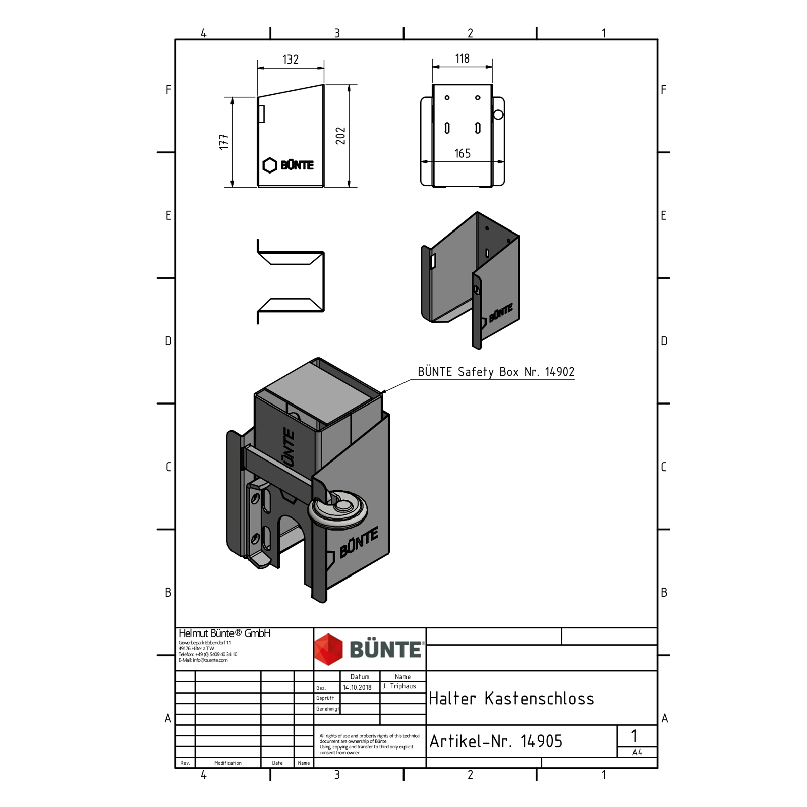 BÜNTE Safety Box holder