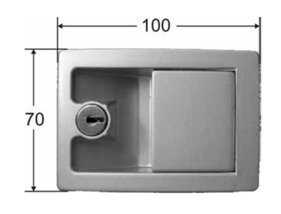 Caravan buitenslot, 70 x 100 mm