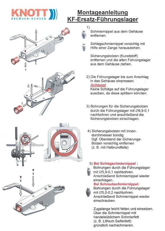 KNOTT-bearing bush suitable fo