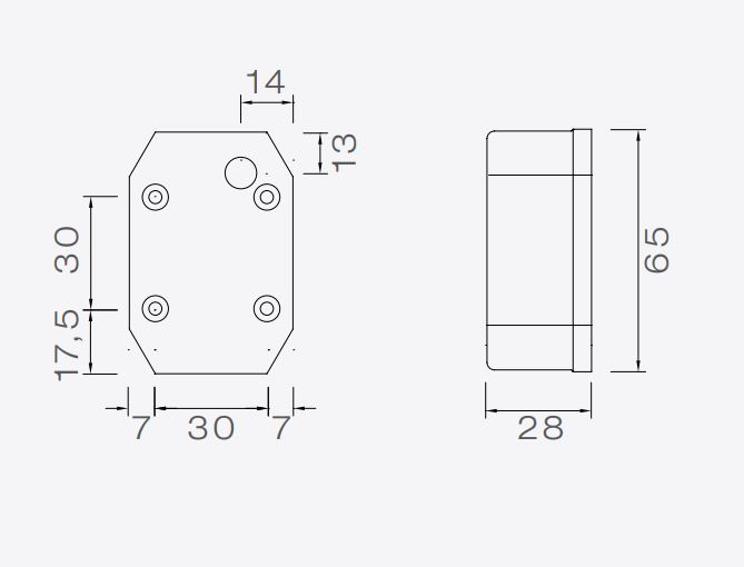 ASPÖCK Flexipoint LED, wit, met reflector/kabel