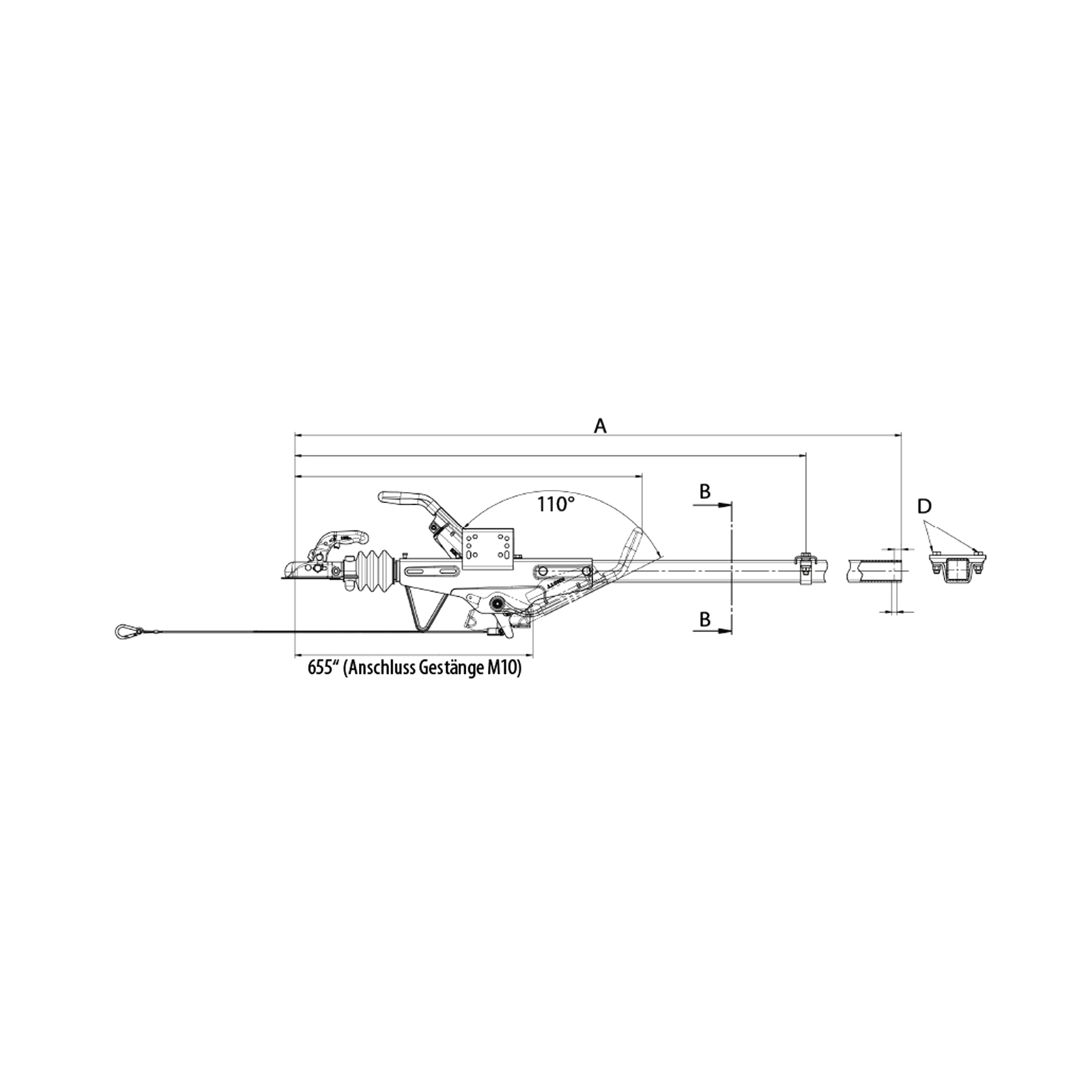 KNOTT Oplooprem, KV 13-C4, VK 70 x 3000 mm