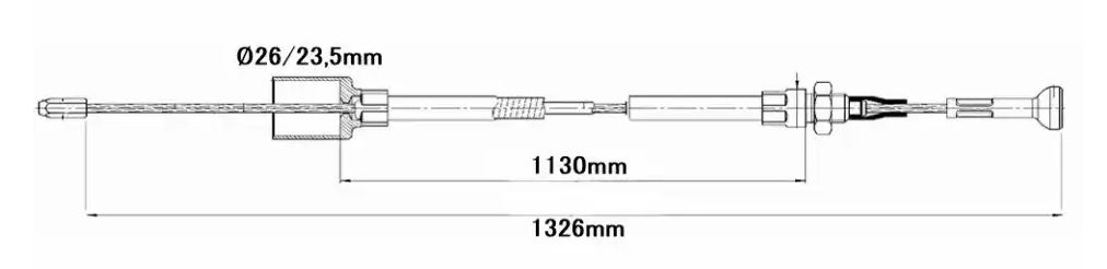 NORDIC Remkabel LONGLIFE, HL1130/GL 1326 mm, AL-KO