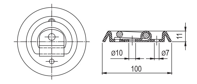 Vloeranker 300, Ø 100 x 11 mm