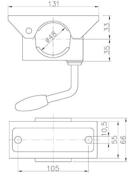 KARTT Steunwielklem, Ø 48 mm