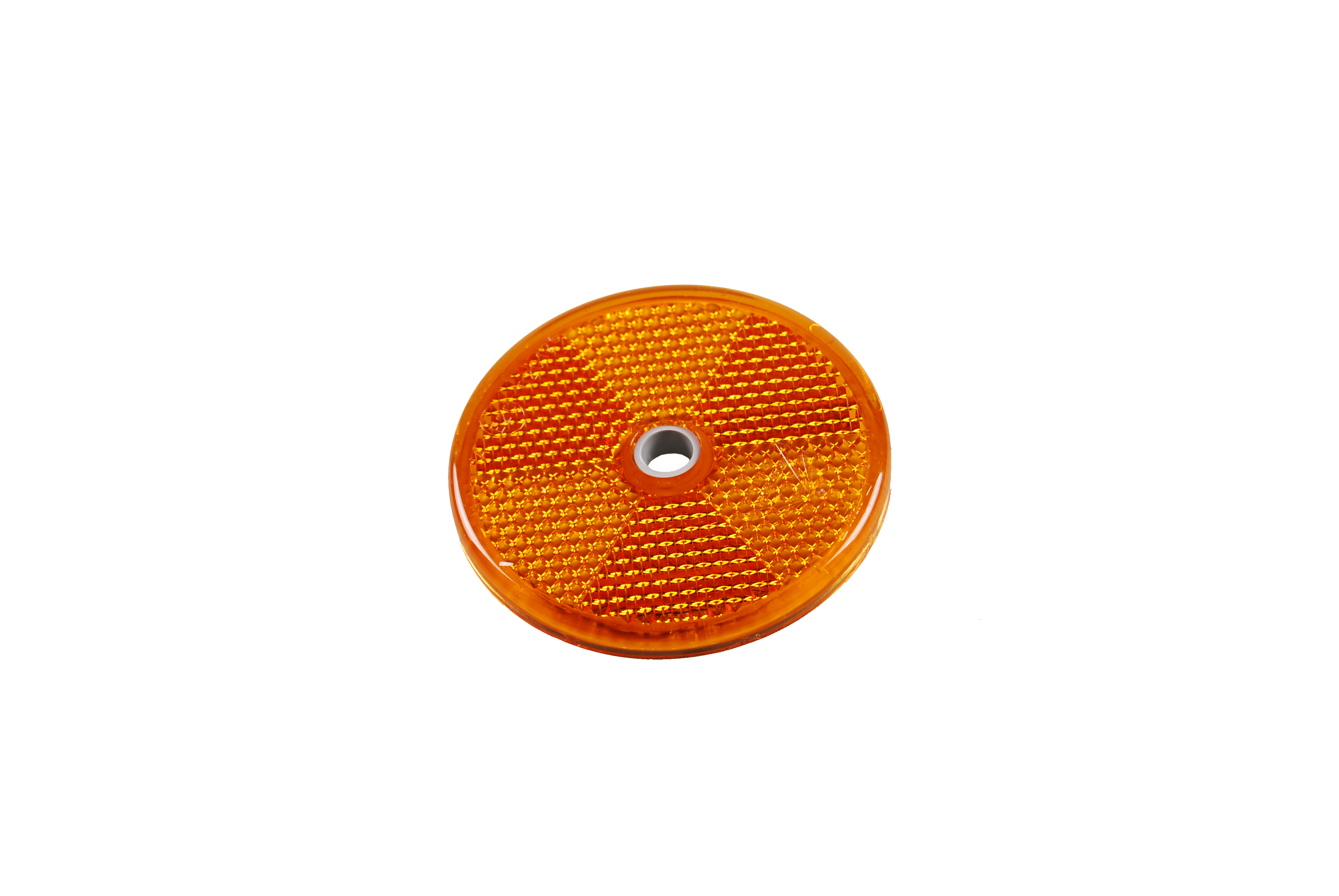 Reflex reflector, yellow, plas