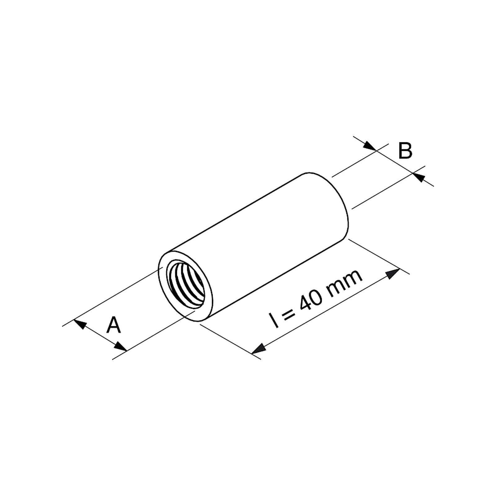 Reducer clamping nut, galvanis