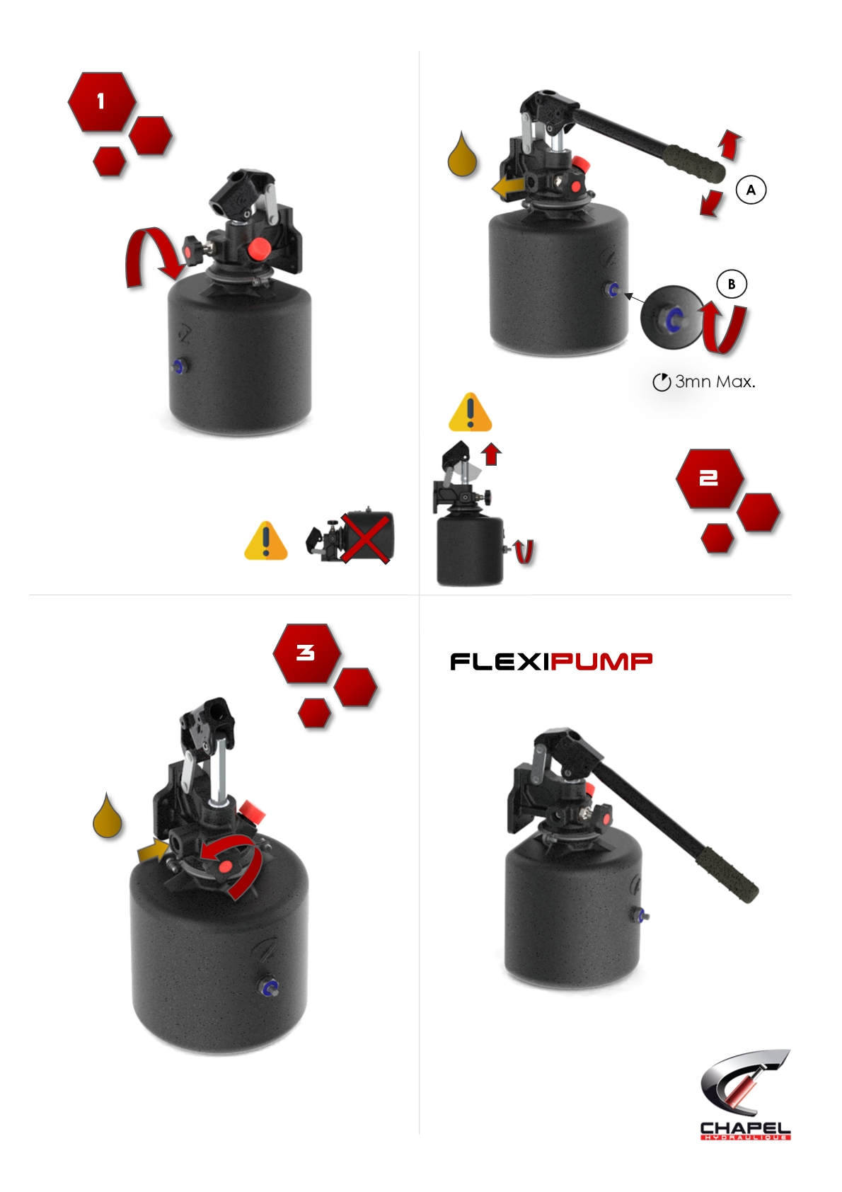 CHAPEL FLEXePUMP, Handpomp- en Tandwielpompset CHAPEL FLEXePUMP, Handpomp- en Tandwielpompset