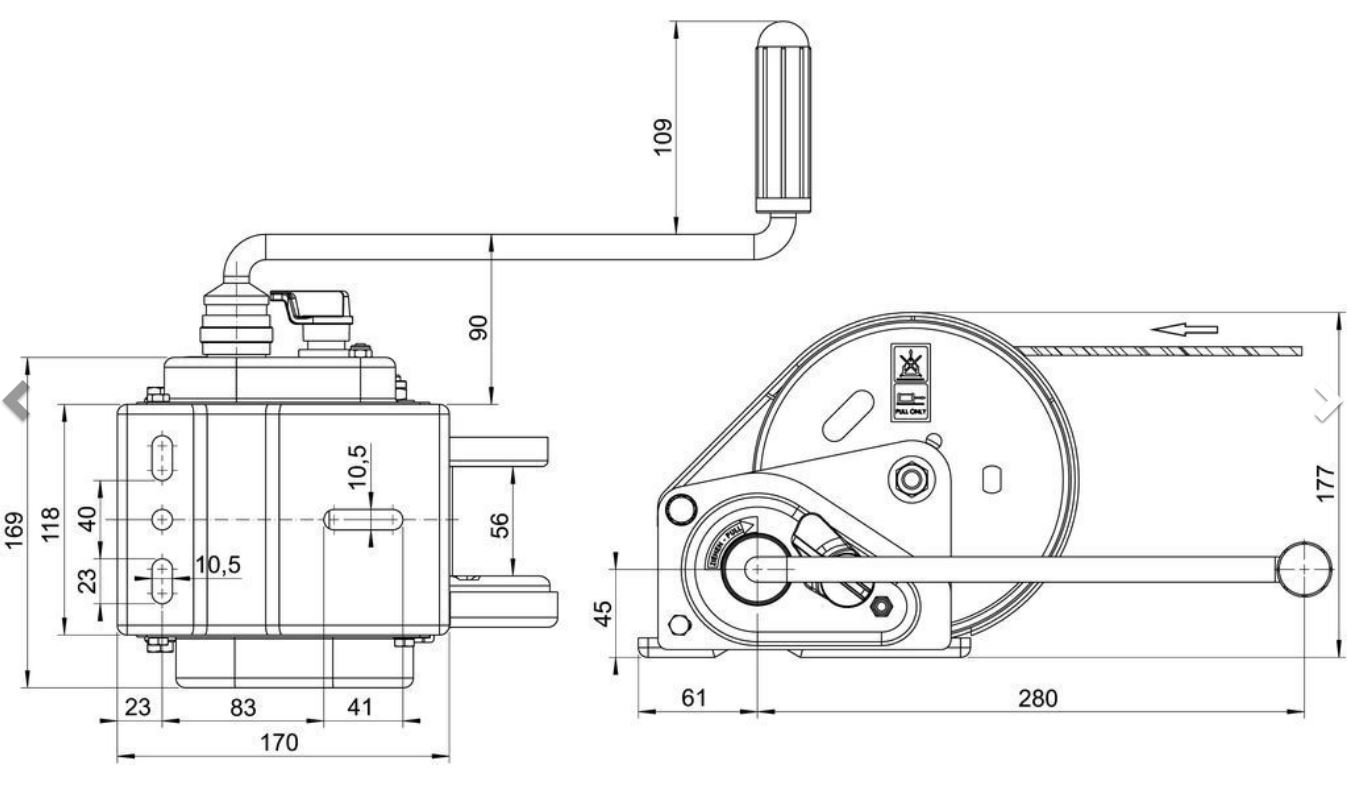 AL-KO Seilwinde 900 A Basic, Zuglast 900 kg