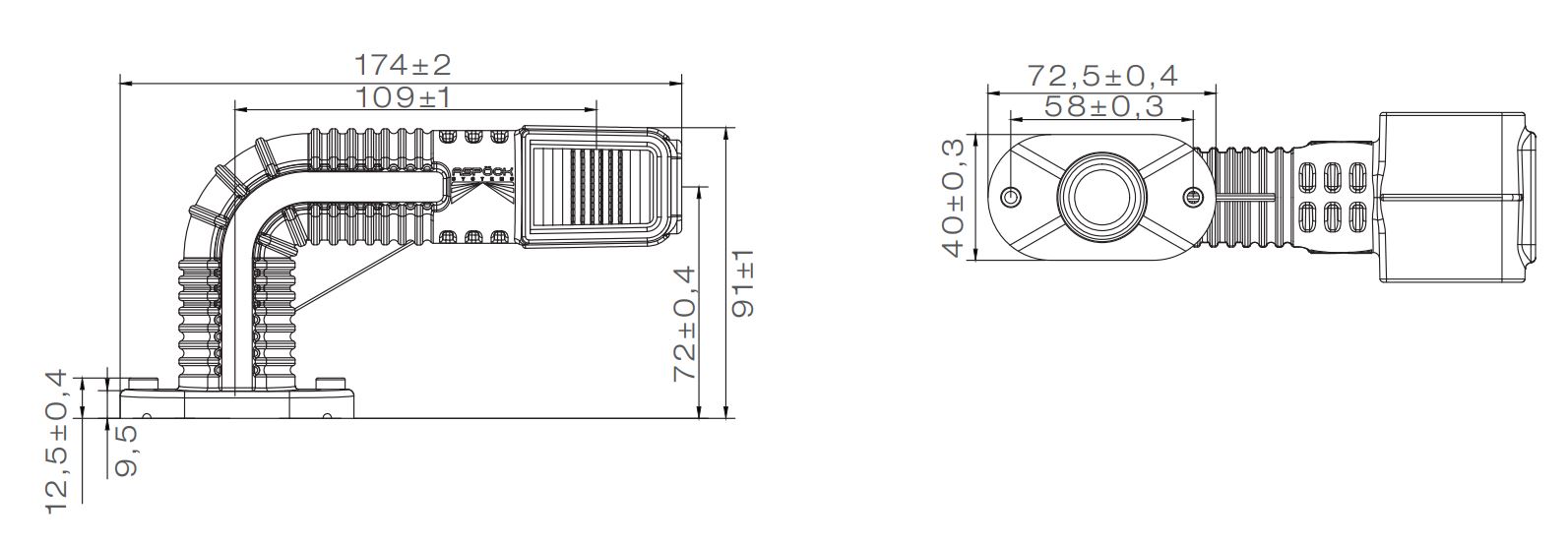 ASPÖCK Superpoint IV LED, rood/wit/oranje, links