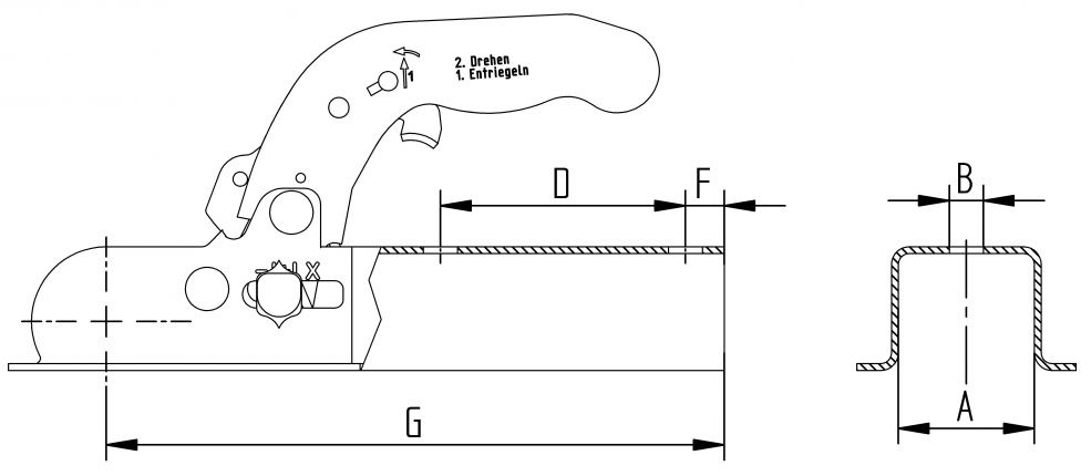 KNOTT K 7,5 L Kogelkoppeling, VK 60 mm