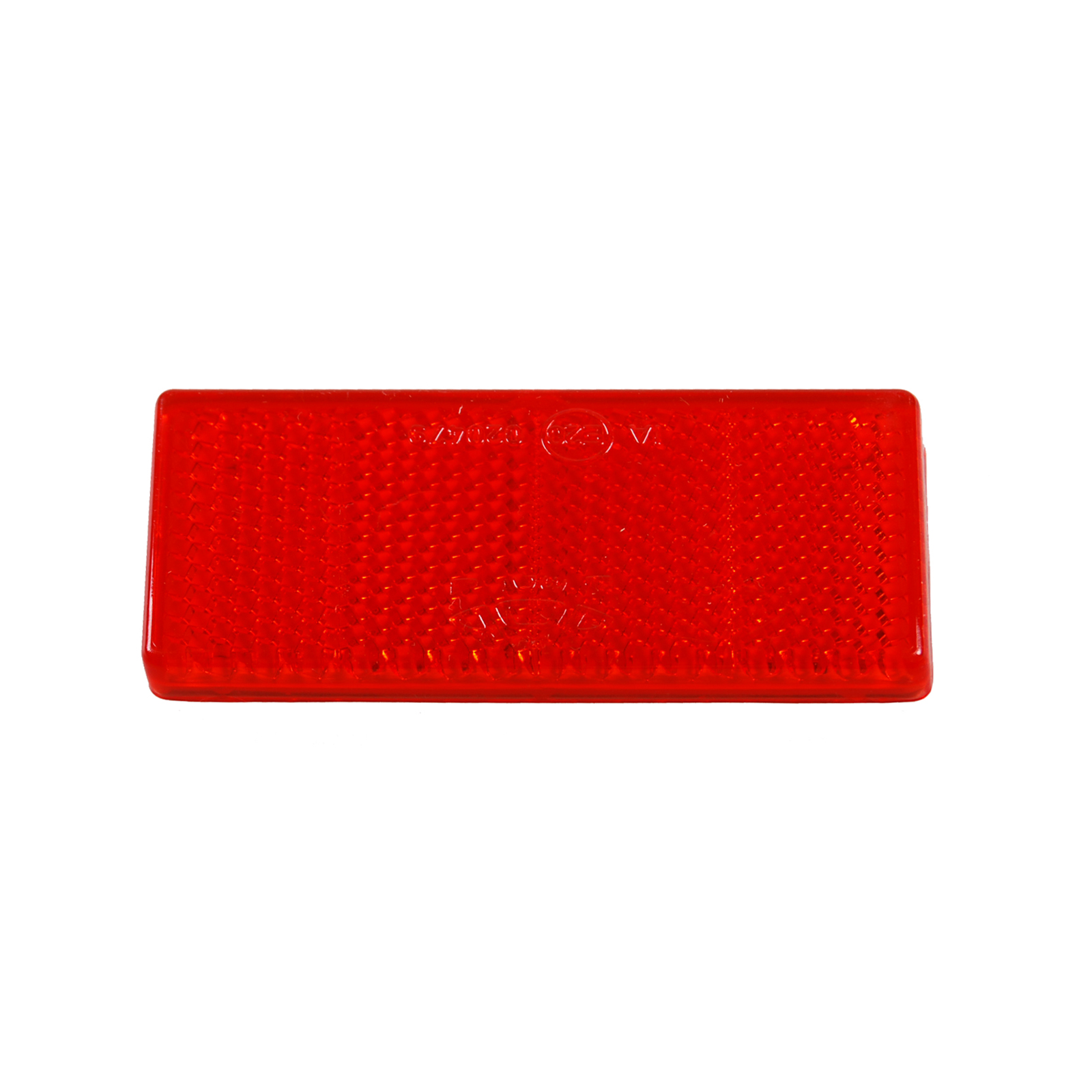 Reflex reflector, red, with ad