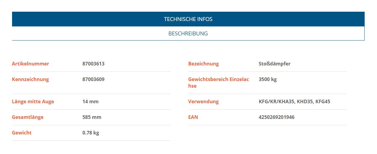 KNOTT Oploopremdemper, voor KFG 35-D/D1