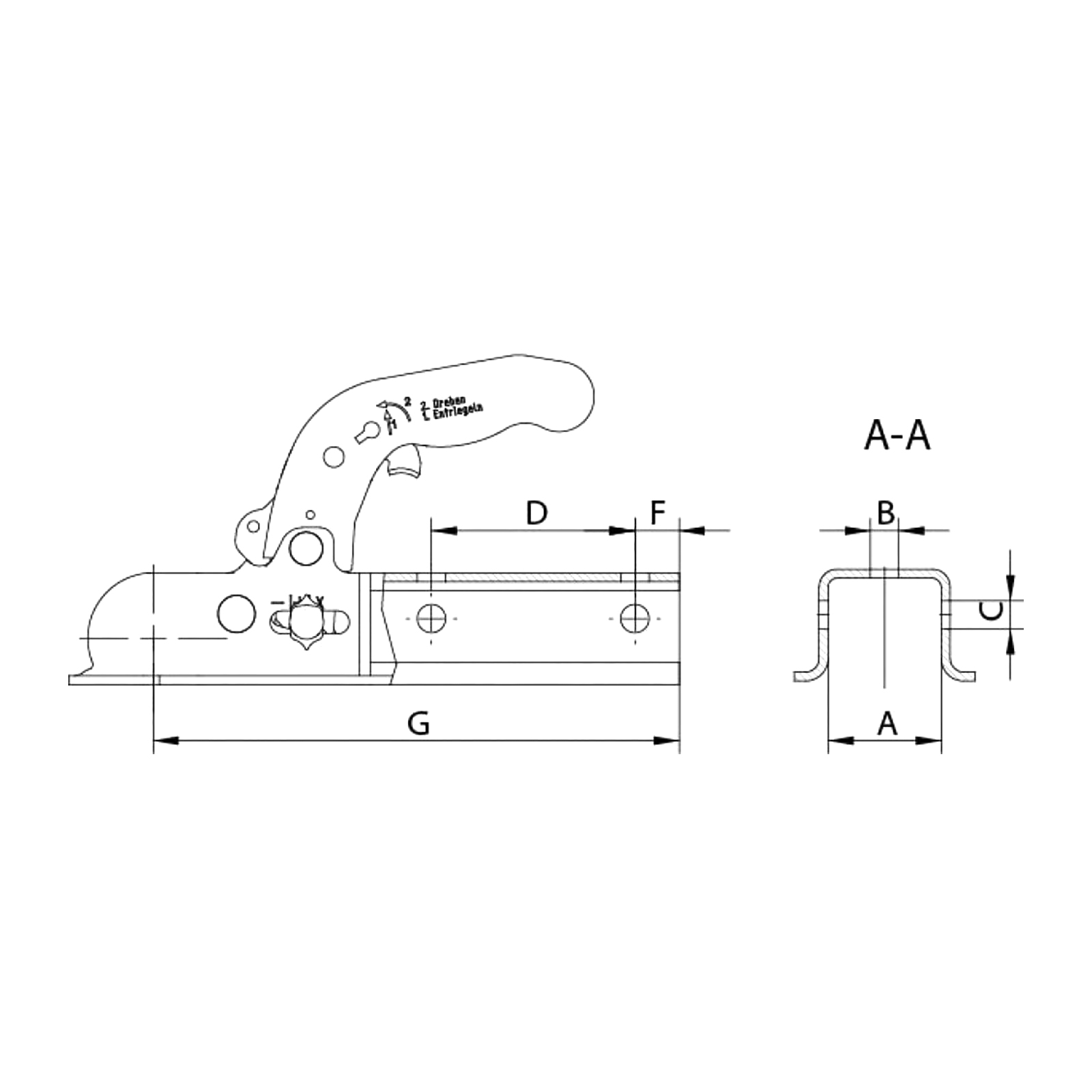 KNOTT KQ14-B, -1400 kg, Vkt. 60 mm