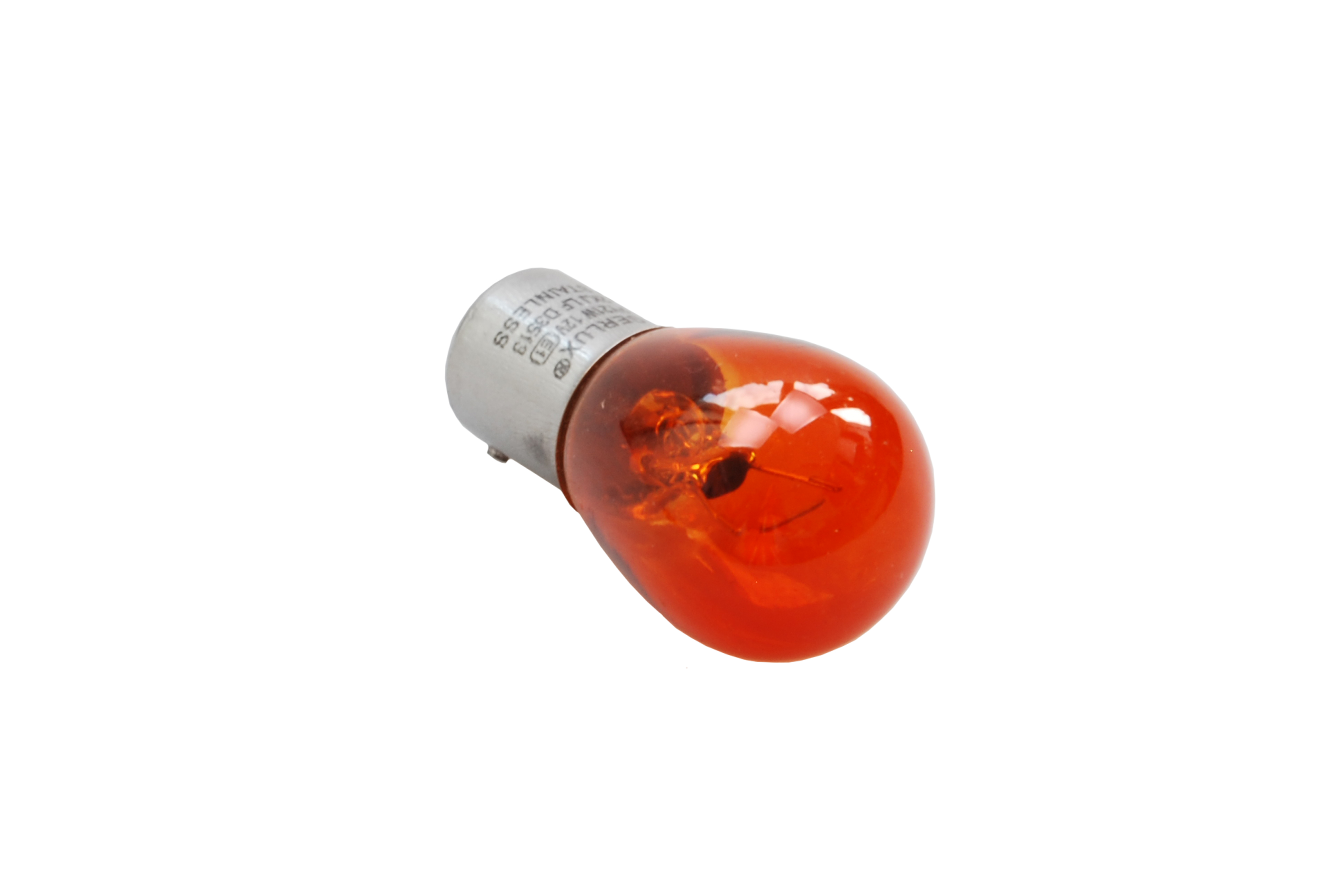 Kogellamp, 12 V/21 W, BAU15s fitting, oranje
