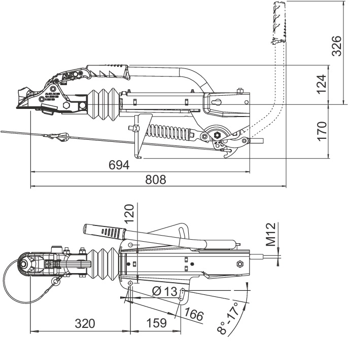 AL-KO 251 G Oplooprem, V-model, onder opbouw