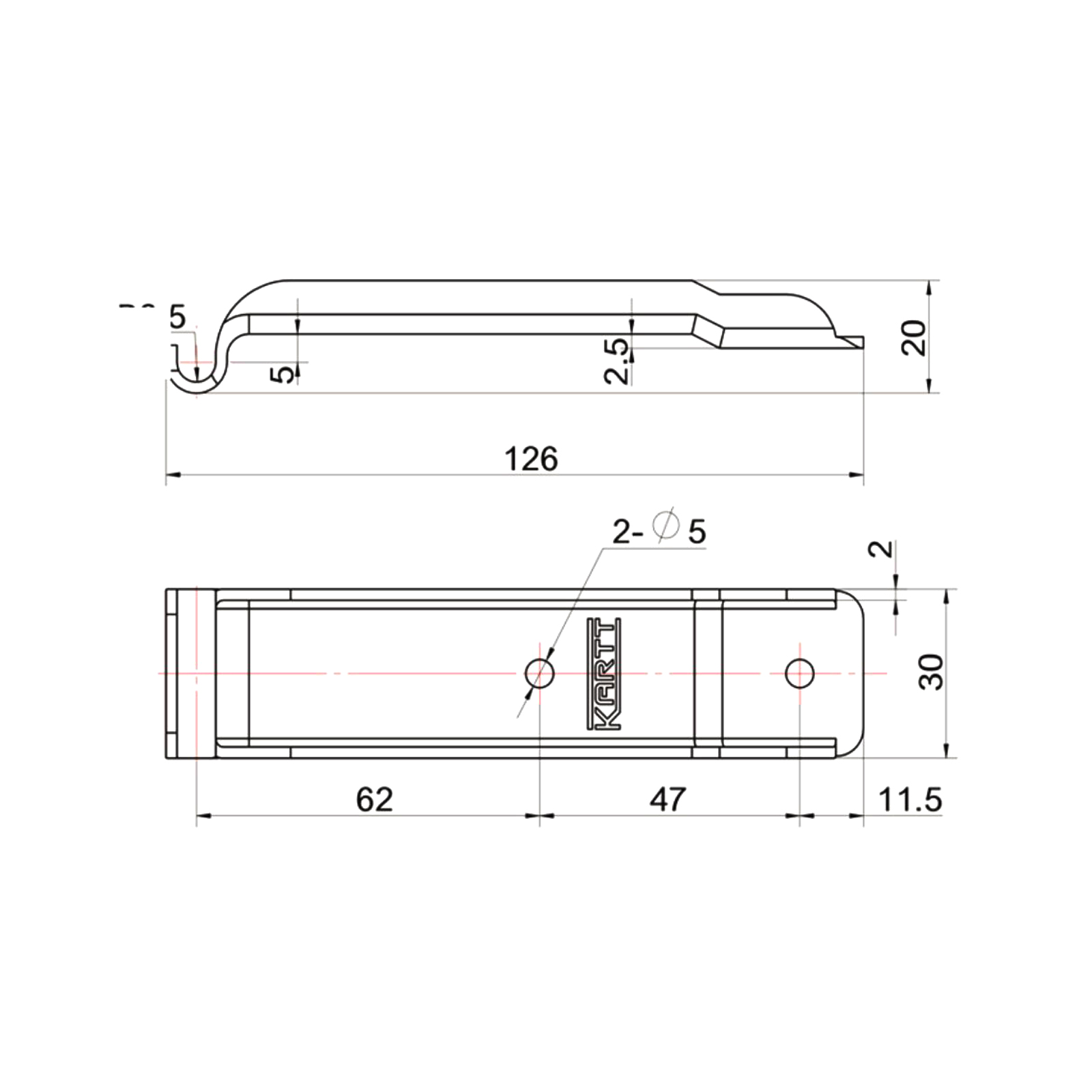 Bracket for eccentric-lock, 12