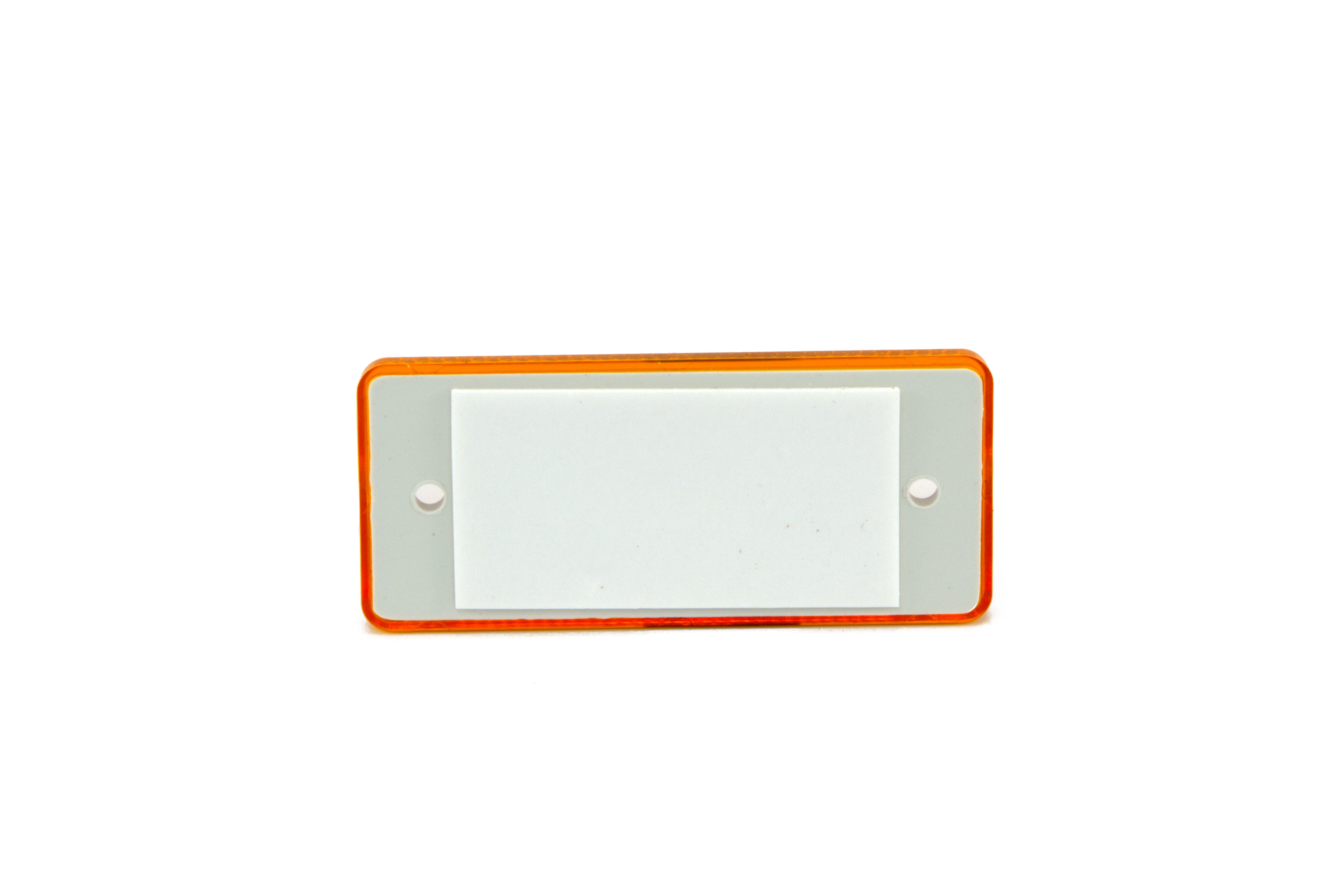 Reflector, oranje, 90 x 40 mm, gat/kleeffolie
