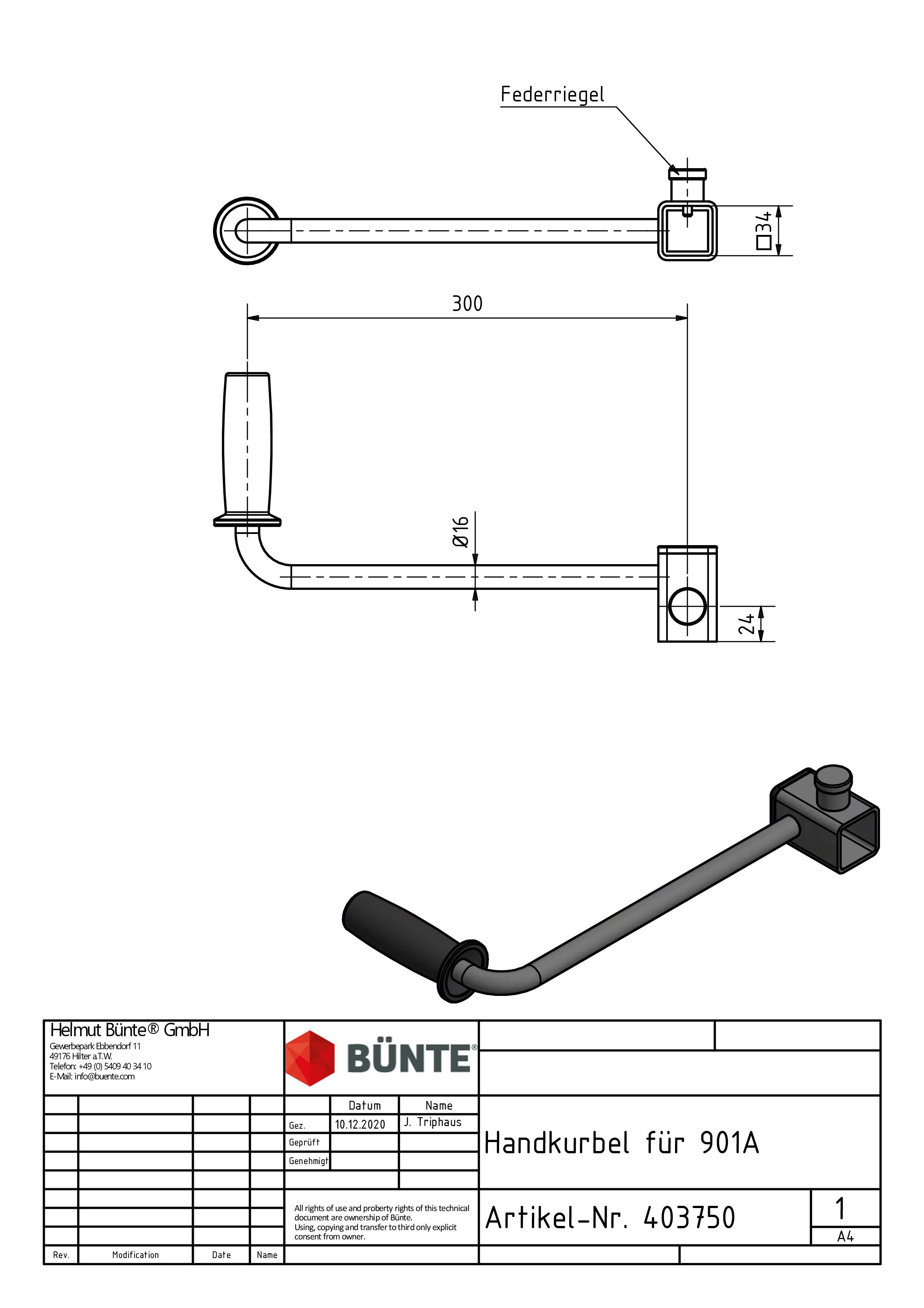 AL-KO crank, suitable for 901