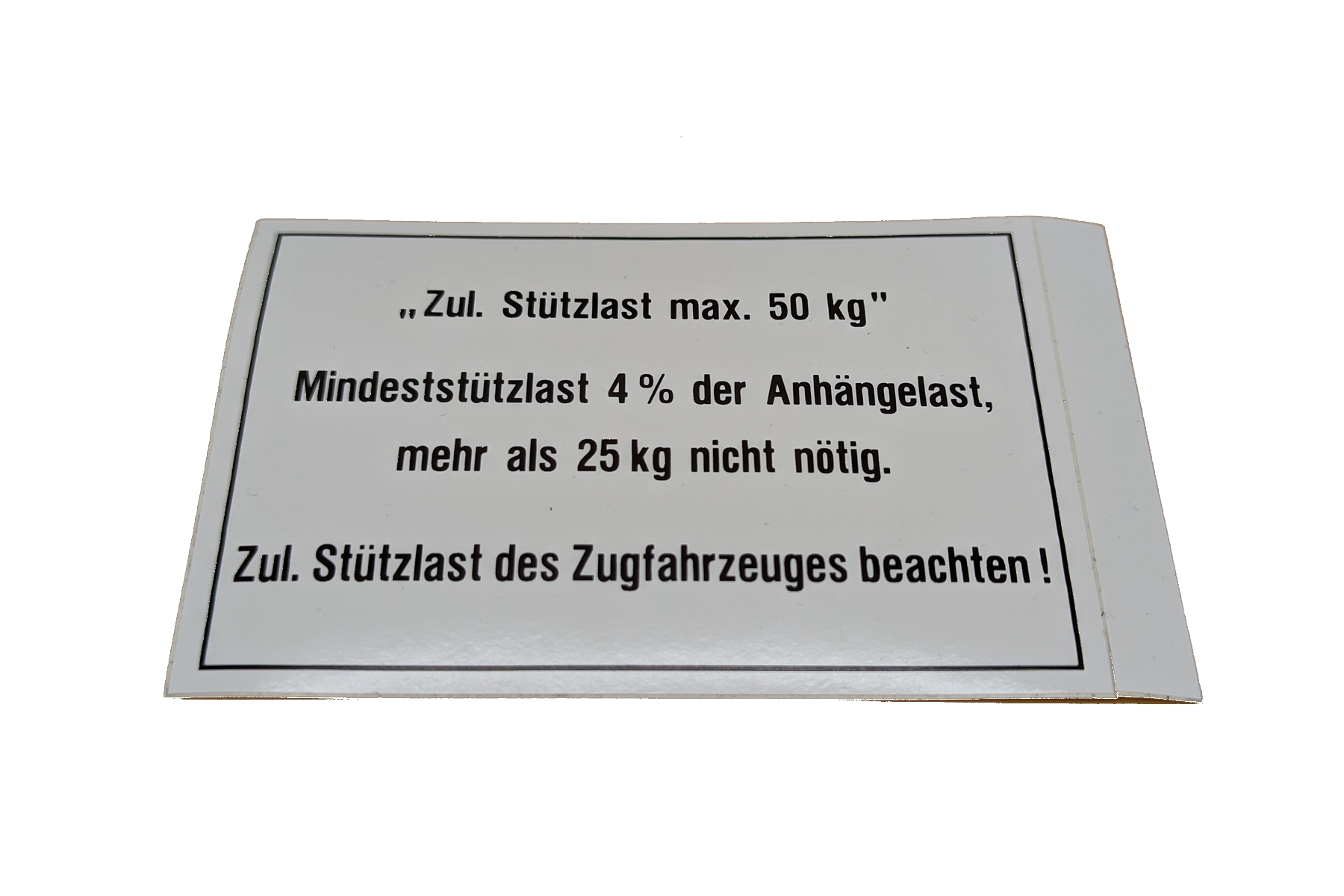 Steunlastbord, 74 x 105 mm (50 kg)