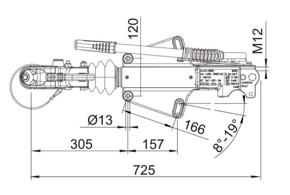 AL-KO Auflaufeinrichtung AE 3000, 1600-3000 kg