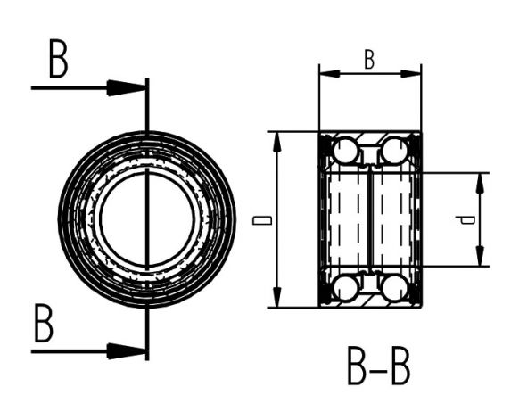 KNOTT Kompaktlager, Ø 49/88 x 46 mm