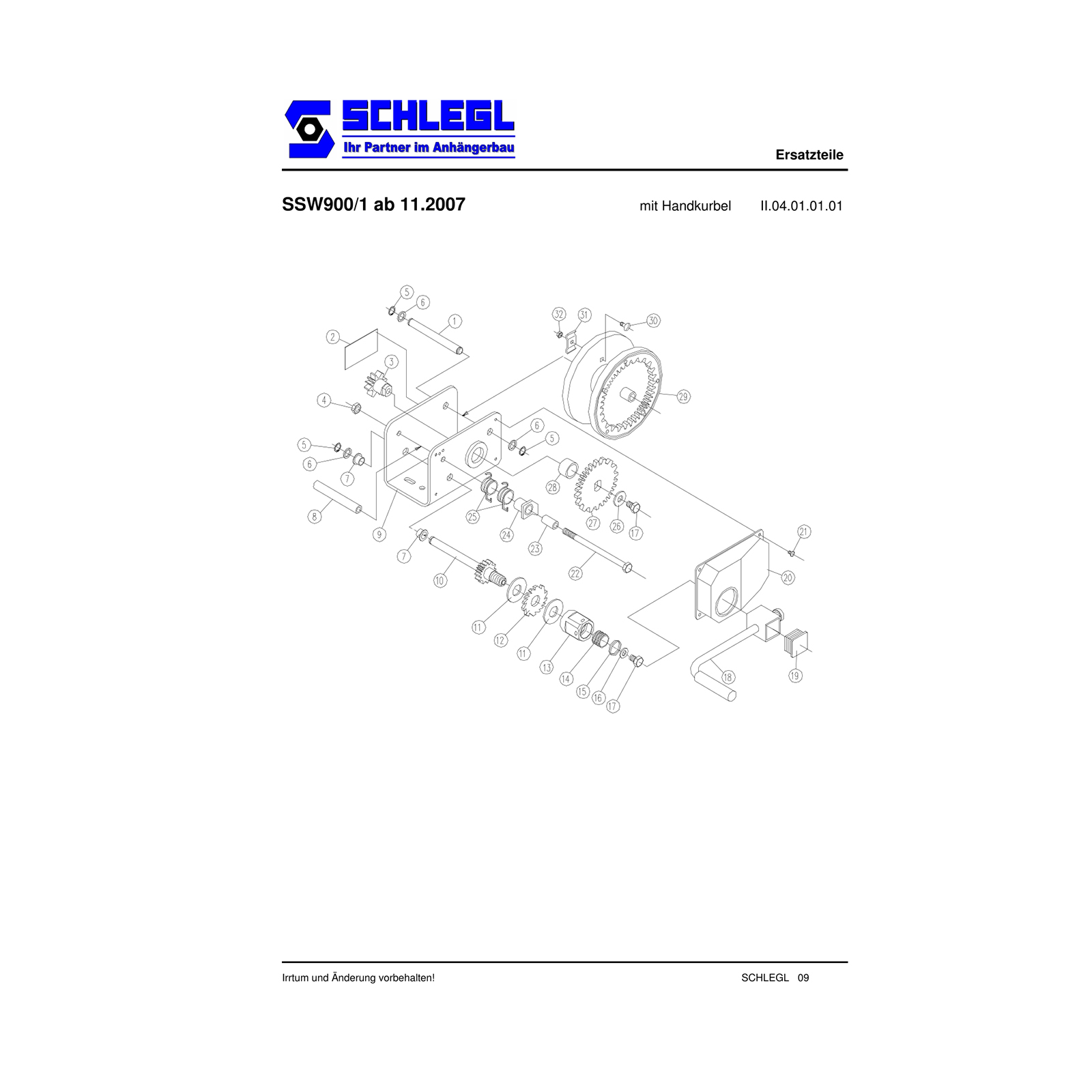 SCHLEGL- safety winch, 900kg S