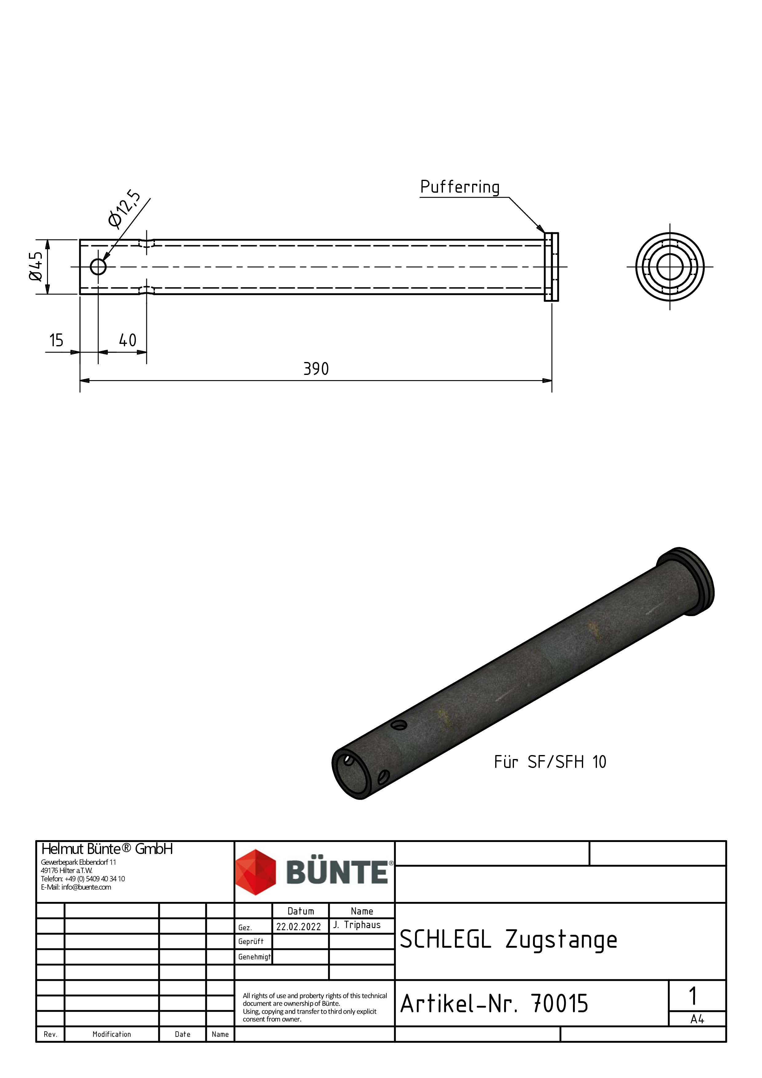 Draw Bars
Suitable for overrun