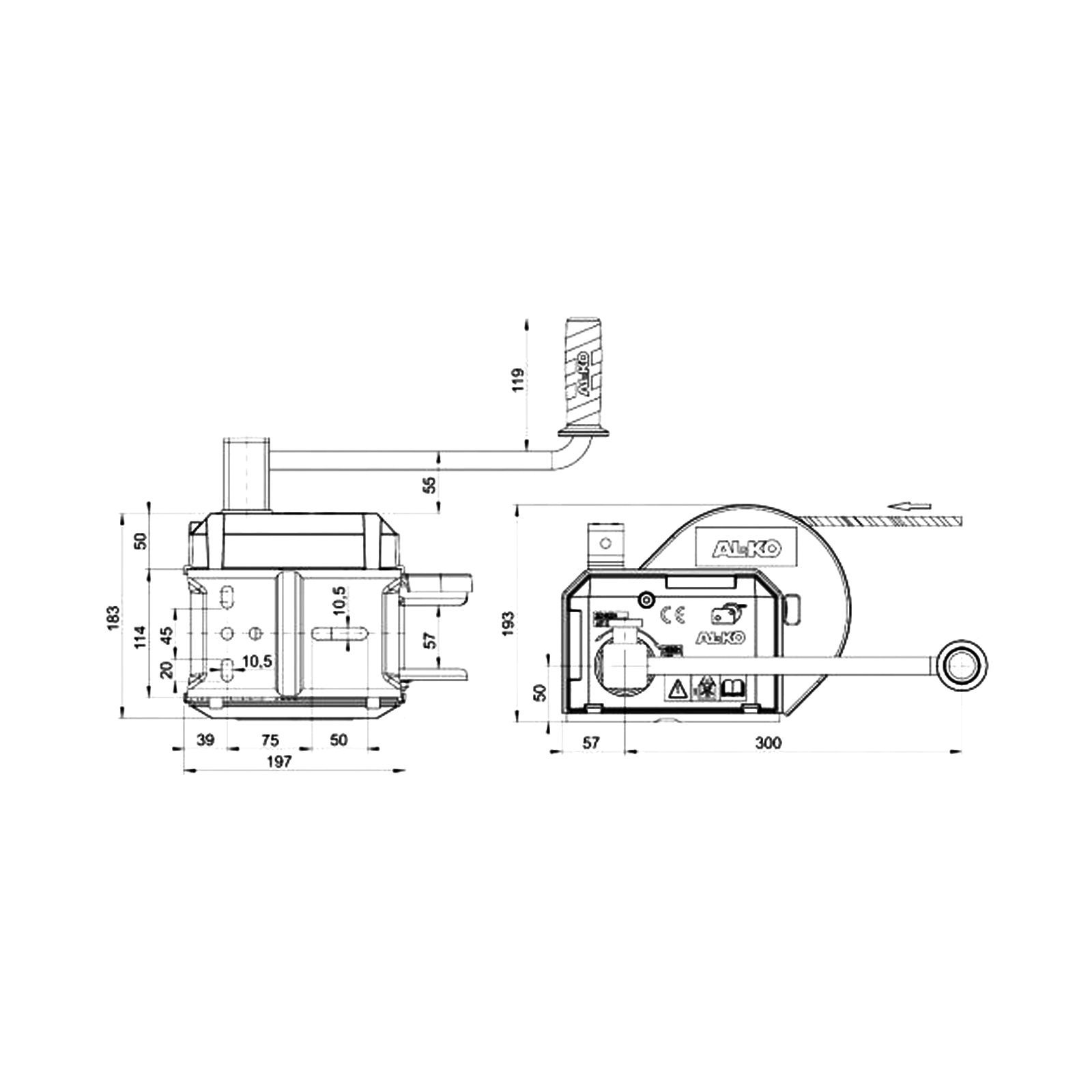 AL-KO winch type 901 A, remove