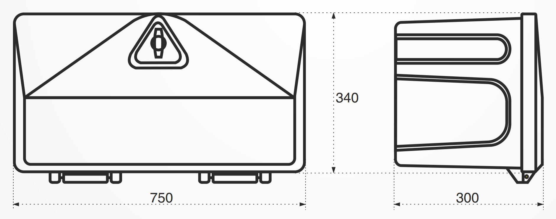 BÜNTE Slick-Box 750, kunststof